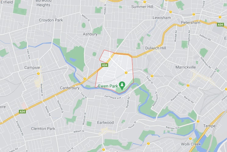 Hurlstone Park Map Area