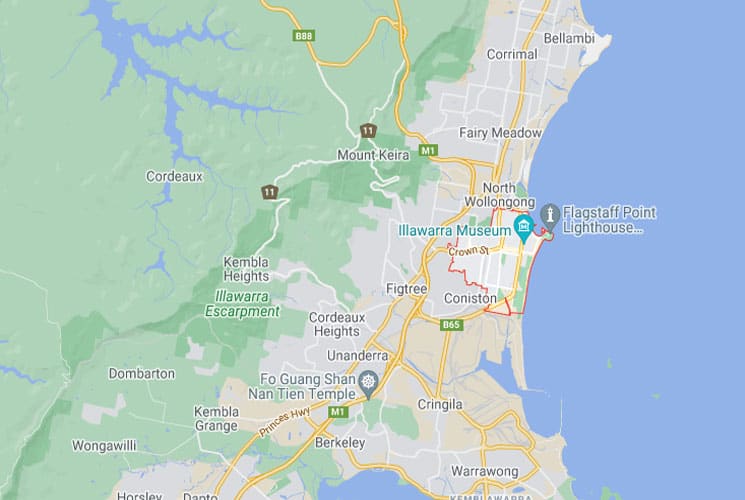 Wollongong Map Area